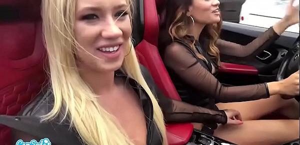  Camsoda - Latina Vanessa Veracruz Masturbating and Lesbian Sex With Bailey Brooke While Driving Lamborghini